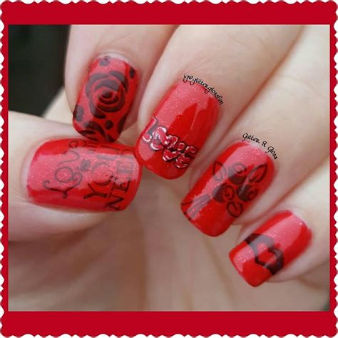 adorable valentines day nail art    love