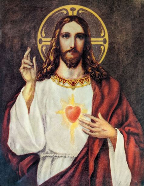 sacred heart  jesus print closeouts