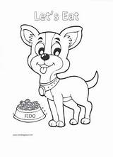 Coloring Puppy Pages Eat Let Smalldogplace sketch template