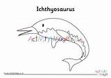Ichthyosaurus Colouring Activity Village Explore Pages sketch template