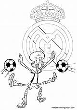 Coloring Madrid Soccer Real Pages Bayern Barcelona Squidward Munich Fc Spongebob Logo Arsenal Playing Maatjes Munchen Manchester United Ac Club sketch template