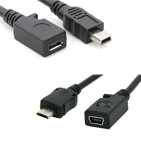 mini usb male  micro usb  female data charger cable adapter converter charger data cablejpg