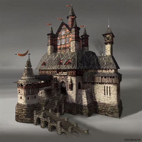 artstation germanicmedieval castle