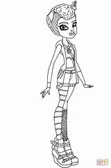 Howleen Grant Supercoloring Clawdeen sketch template