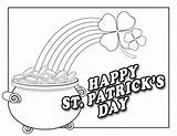 Coloring St Patricks Happy Patrick Pages Gold Pot Printable Kids Print Coloringpagebook Book Advertisement Easily sketch template