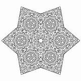 Zentangle Coloring Holiday Christmas Pages Book Mandala Stars Followers sketch template