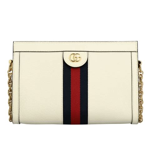 gucci ophidia leather shoulder bag  web band white gucci