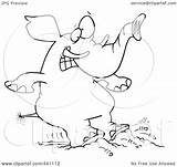 Braking Elephant Feet His Toonaday Royalty Outline Illustration Cartoon Rf Clip 2021 sketch template