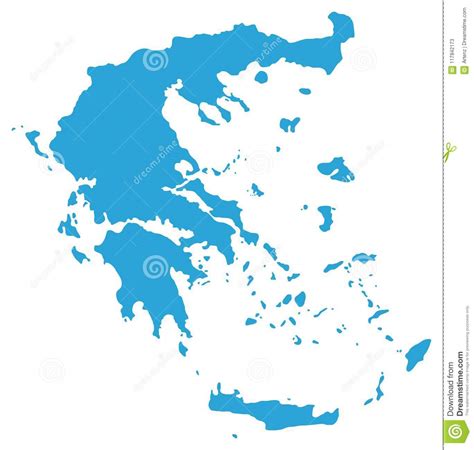 simple vector map  greece stock vector illustration  union