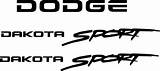 Dodge Dakota Sport Decals Stickers Replacement Rear Side sketch template