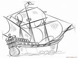 Pirate Ship Draw Drawing Step sketch template