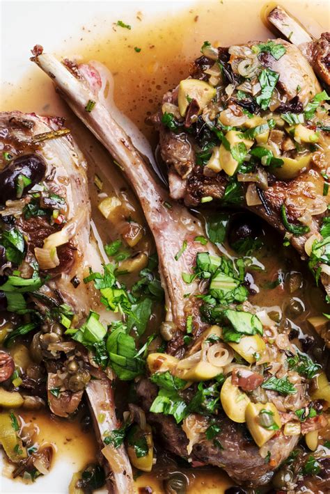 sautéed lamb chops with ramps anchovy capers and olives recipe nyt