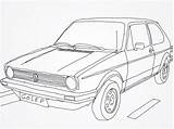 Volkswagen Ausmalen Skizze Malvorlage Vorlagen Skizzen Mk1 Ideen Mk2 Caferacer sketch template