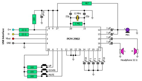 schematic diagram   usb player electronic circuit