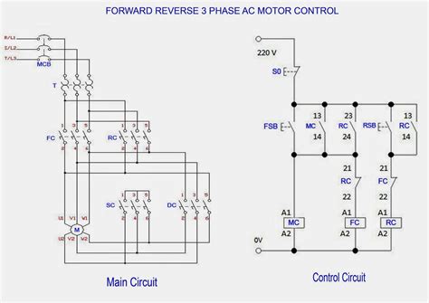 reverse  phase ac motor control star delta wiring diagram elec eng world