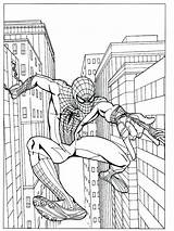 Coloring Spider Man Pages Getcolorings sketch template