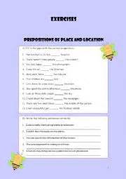 prepositions  time  place exercises  pages