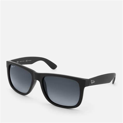 ray ban synthetic justin square frame sunglasses in black for men lyst