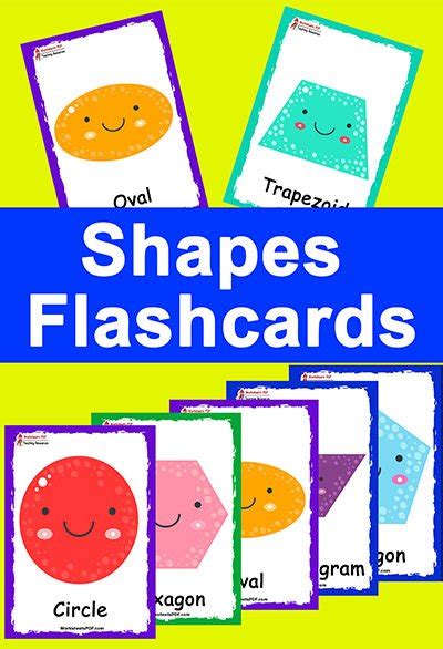 shapes flashcards  printables worksheets