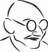 Gandhi Gandhiji Mahatma Paintingvalley sketch template