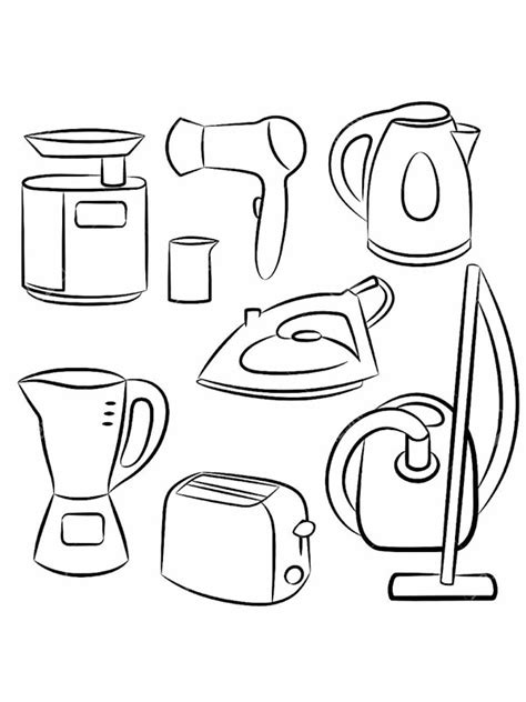 household appliances coloring page funny coloring pages