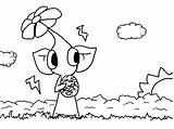 Pikmin Coloring Pages Lineart Yellow Template sketch template