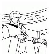 Coloring Enterprise Controls Kirk Captain Trek Star Drawings sketch template