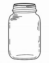 Jar Mason Jars Cookie Drawing Template Line Coloring Glass Getdrawings Clipartmag Colored sketch template