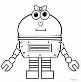 Robot Coloring Pages Girl Printable Kids Cool2bkids sketch template