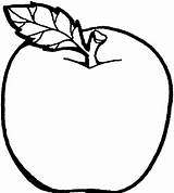 Apple Coloring Clipart Clip Clipground sketch template