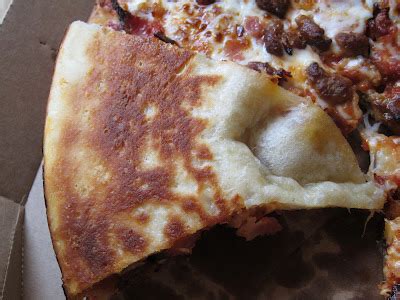 review dominos handmade pan pizza brand eating