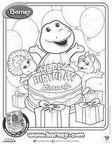 Barney Coloring Birthday Happy Printable Dvd Party Now Print Tweet Wikia Theme sketch template