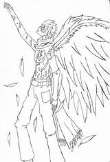 Angel Fallen Coloring Devil Drawing Getdrawings Drawings sketch template