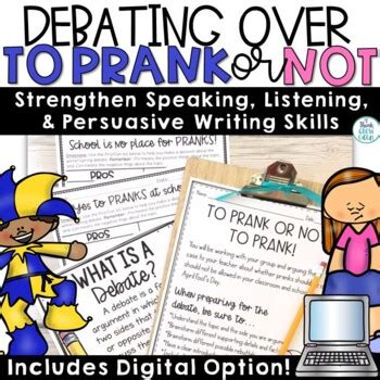 classroom debate template  writing activity   grow giggle