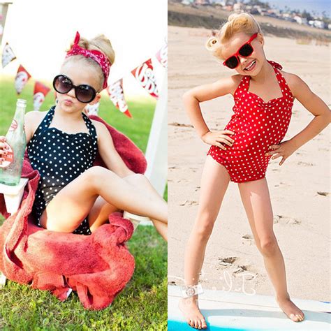 One Piece Girls Polka Dots Halter Swimsuit Bikini Infant Girl Swimwear