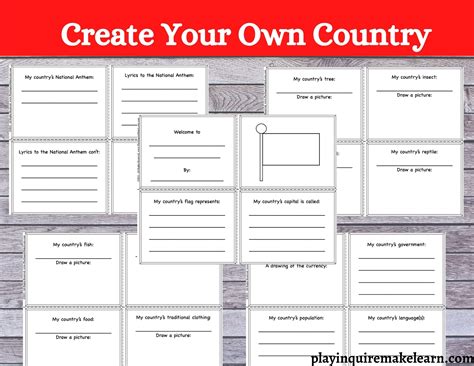 create   country flip book play inquire  learn