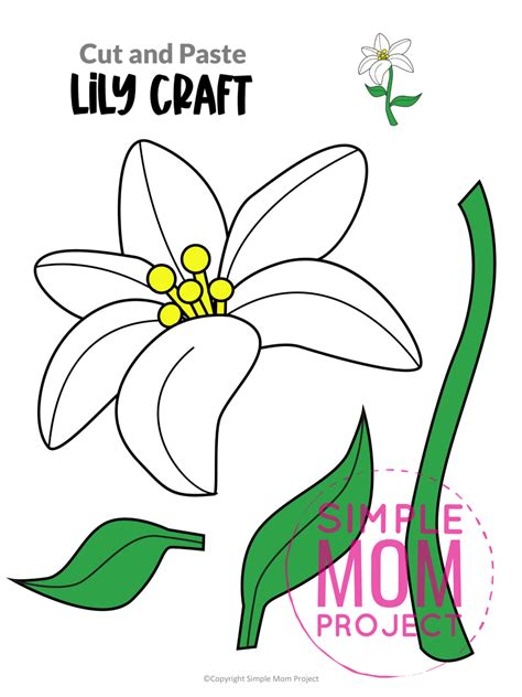 printable lily craft template simple mom project