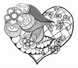Doodle Heart Doodles Pages Coloring Flowers Flower Choose Board sketch template