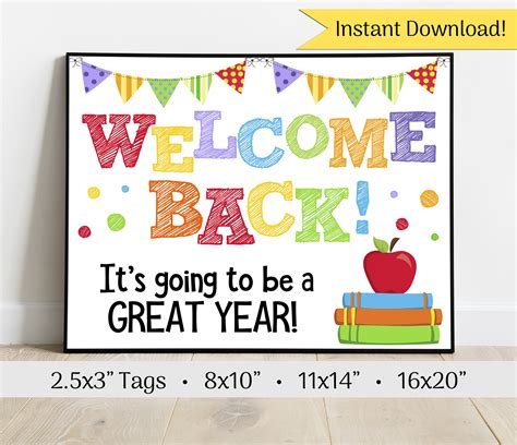 school  sign tags printable sign etsy uk