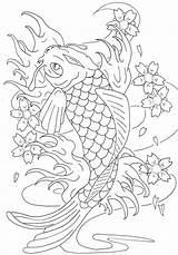 Coloring Pages Koi Fish Color Print Adults Coy Heavy Metal Ink Japanese Printable Carp Animal Leaping Dragon Line Google Drawings sketch template
