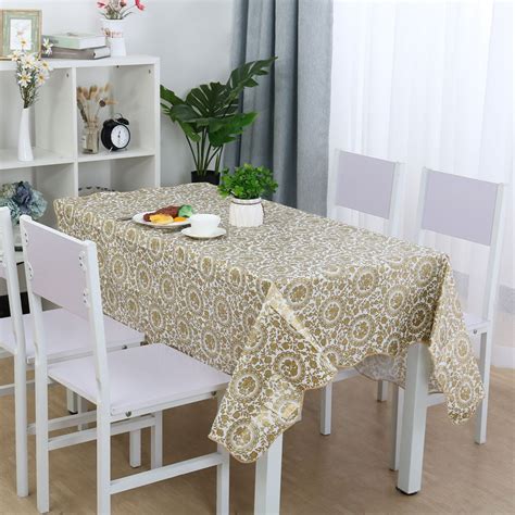 vinyl tablecloth rectangle  turntable flower pattern water