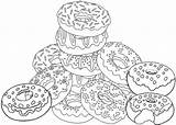 Donut Donuts Ausmalen Mewarnai Coloringpagesfortoddlers Coloringfolder sketch template