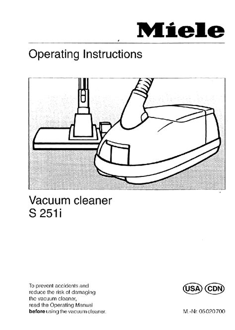 miele   vacuum cleaner operating instructions manual  viewdownload