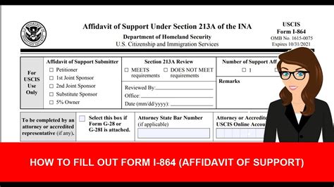 fill  form   affidavit  support  section