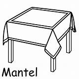 Mantel Manteles Toalha sketch template