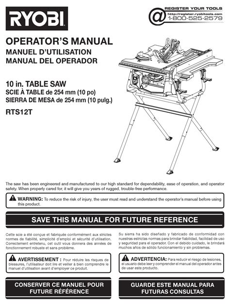 Ryobi Rts12t Operators Manual Pdf Download Manualslib