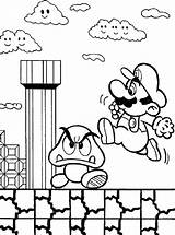 Coloring Mario Pages Printable Super Bros Kids Game Brothers Games sketch template