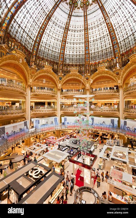 famous store galeries lafayette interior   famous stock photo royalty