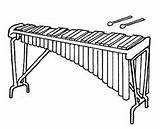 Marimba Para Dibujos Musical Colorear La Imagenes Instruments Instrumento Balafon Music sketch template