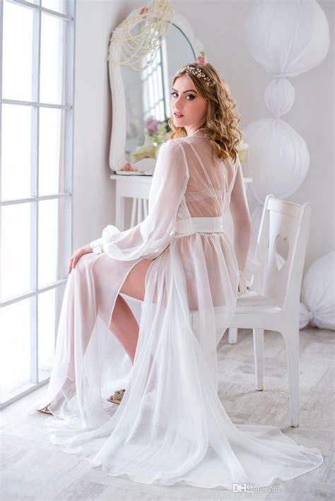 Best Selling Illusion Princess Chiffon Sleepwear With Lace